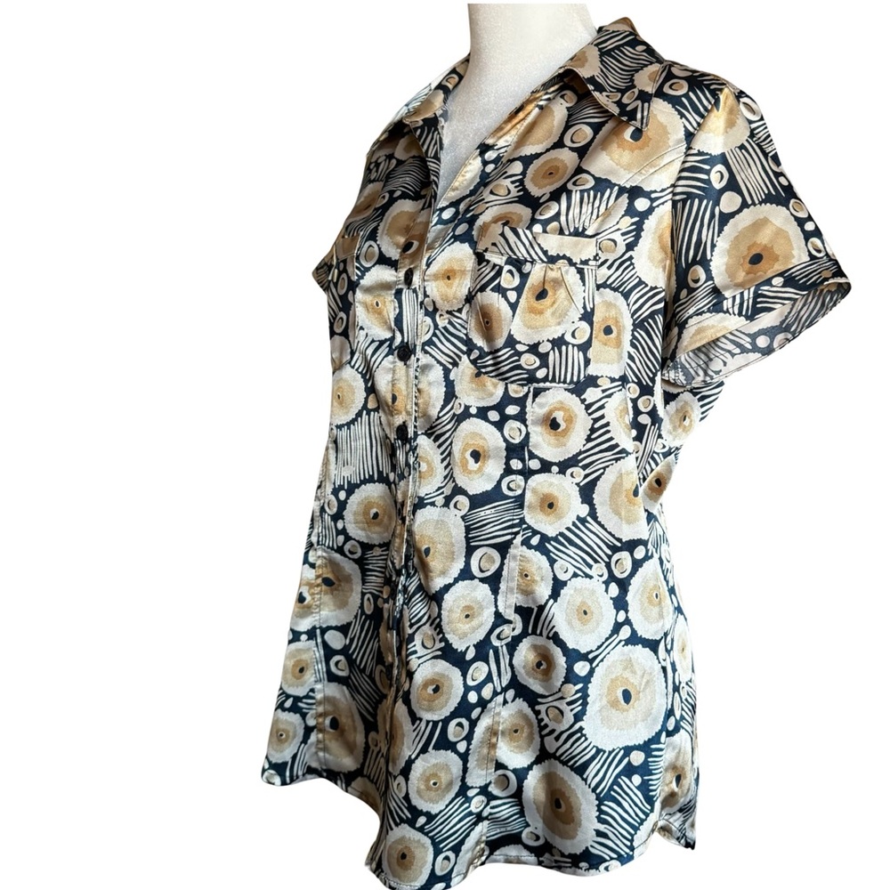 BCBG Designer Blouse Sz Med - Picture 5 of 13